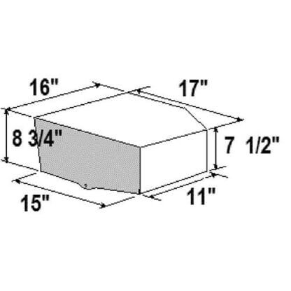 WASTE TANK 8.0 GAL       7LBS MEASURES 17X16X8