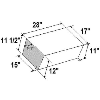 WASTE TANK 17.9 GAL   11LBS  MEASURES 28X15X12