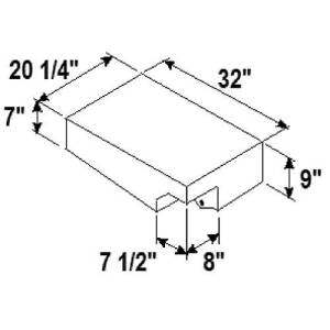 WASTE TANK 17.4GAL 31-7/8 X 21-1/4 X 9-1/2 WEIGHS 14LBS