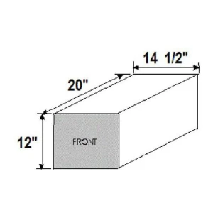 FRESH WATER TANK 12.0GAL 20 X 14 X 12 WEIGHS 7 LBS