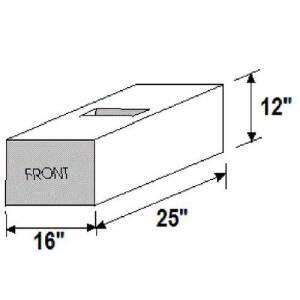 FRESH WATER TANK 17GAL 25 X 16 1/4 X 12 WEIGHS 15LBS