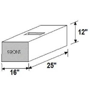FRESH WATER TANK 17GAL 25 X 16 1/4 X 12 WEIGHS 15LBS