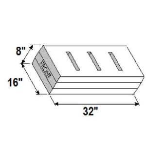 FRESH WATER TANK 14GAL 32 1/8 X 15 7/8 X 8 WEIGHS 14LBS