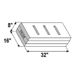 FRESH WATER TANK 14GAL 32 1/8 X 15 7/8 X 8 WEIGHS 14LBS