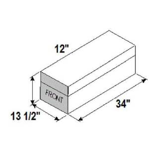 FRESH WATER TANK 19GAL 34 1/4 X 13 5/8 X 12 WEIGHS 19LBS