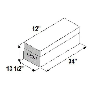 FRESH WATER TANK 19GAL 34 1/4 X 13 5/8 X 12 WEIGHS 19LBS