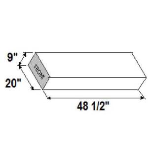 FRESH WATER TANKS 31.3GAL 48 7/8 X 20 1/8 X 9