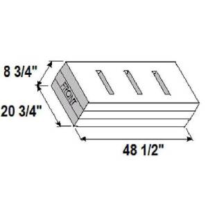 FRESH WATER TANK 24.5GAL 49 X 20 X 7 WEIGHS 14 LBS