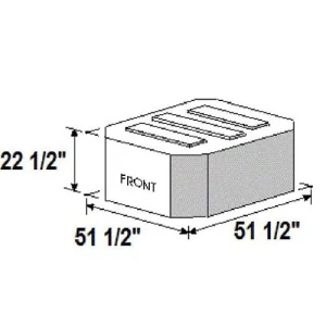 FRESH WATER TANK 200.0GAL 52 X 52 X 22 WEIGHS 100LBS