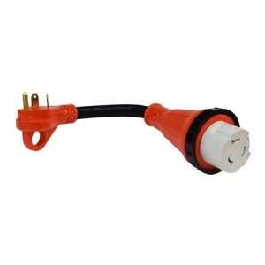 Power Cord Adapter; 30A Male to 50A Female Locking Receptacle