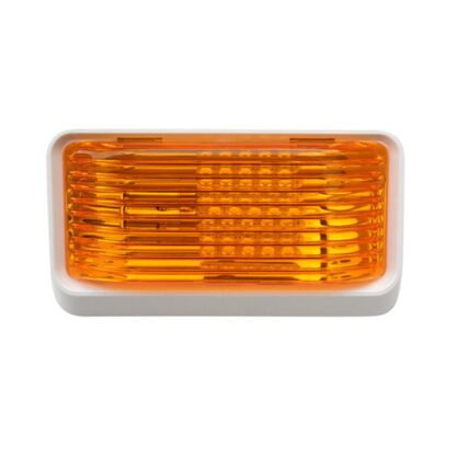 LED Porch Light; Amber Lens; Surface Mount; Without Switch