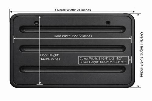 24″ Black Dometic Refrigerator Side Vent - Image 2