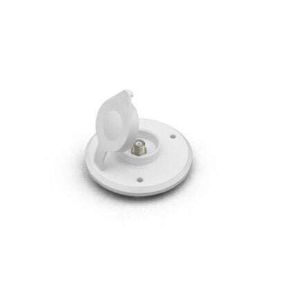 Cable TV Plate - Round/White