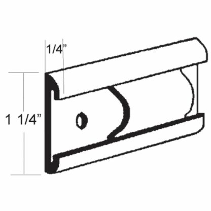 Flat Trim Insert Molding, 1-1/4″ x 1/5″ x 16′, Black - Image 2