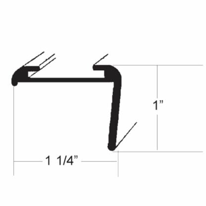 Wide Corner Trim Insert Molding, 1-1/4″ x 1″ x 16′, White - Image 2