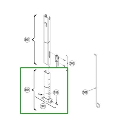 Used Dometic 8500/Sunchaser Inner Awning Arm - Image 2