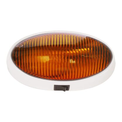 Oval Porch Light - Amber w/Switch