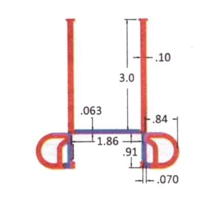 Flip 'N Seal Slide Out Bulb Seal 3" Wipe 20FT