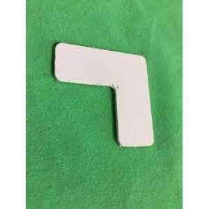 Refrigerator Door Hinge Cover;Fits Hinge Hole; 3-Point; White