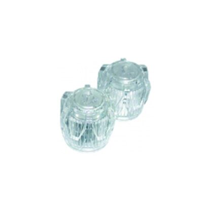 Faucet Handle; Set of 2; Clear Acrylic