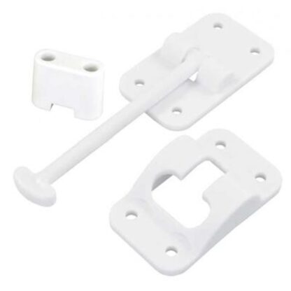 Entry Door Latch w/ Bumper - 3.5" White