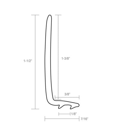 BAL Slide-Out Seal 1-1/2 Inch Width x 0.583 Inch Thickness - L Shape (Per FT) - Image 3