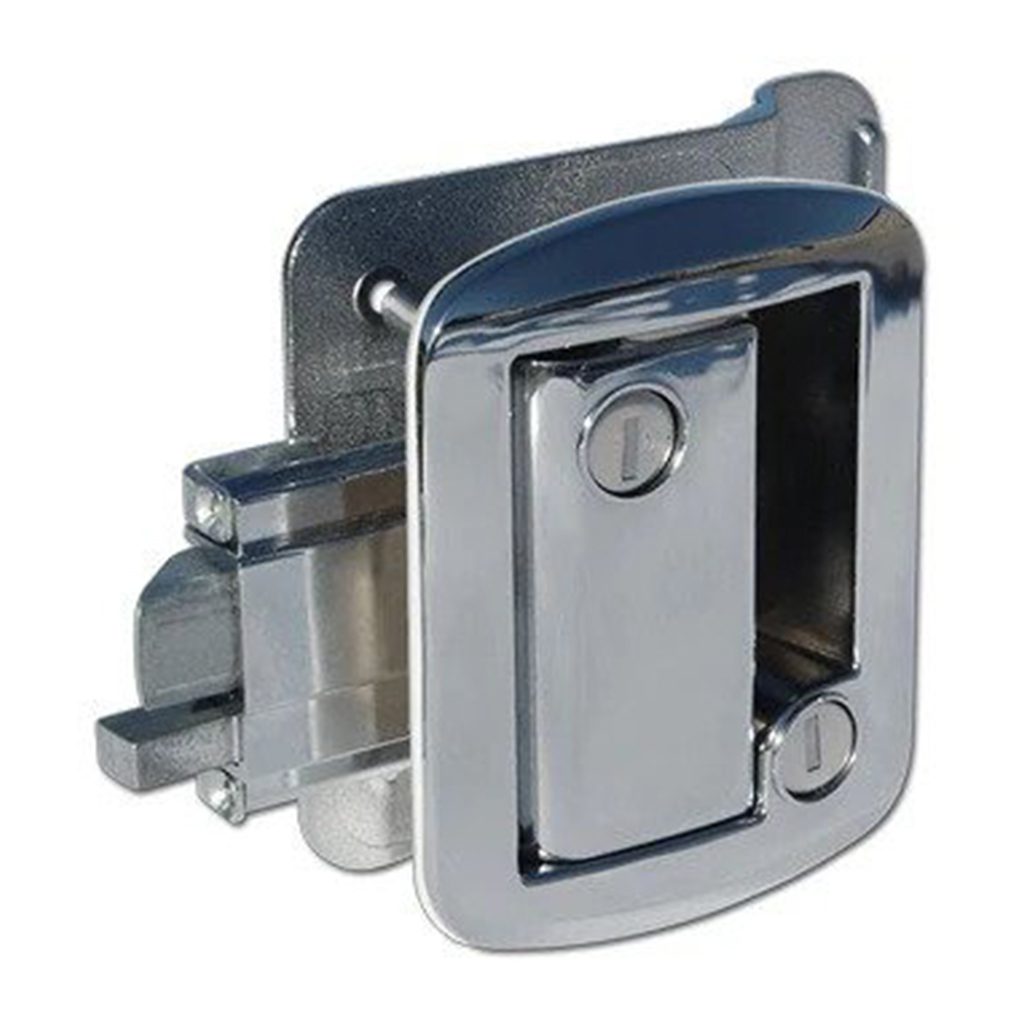 Travel Trailer Entry Door Latch - Chrome - Edmonton RV Service