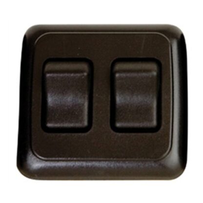 Double Contoured On/Off Switch - Black