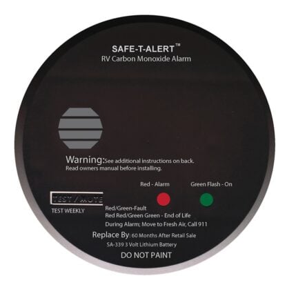 Carbon Monoxide Alarm Round - Black (SA-339)