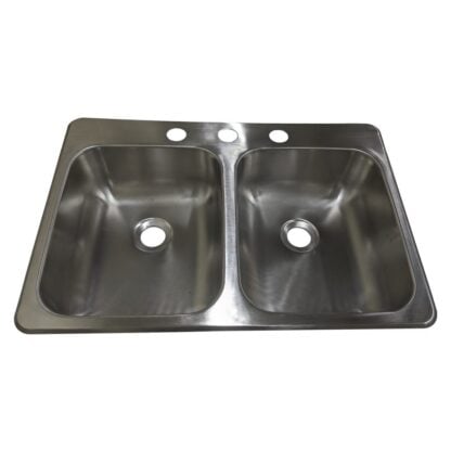 Double Sink Stainless Steel 17" x 25"