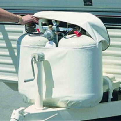 Propane Tank Cover Deluxe Vinyl Single 20lbs White