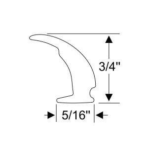 Window Edge Weatherstrip White - Per Foot