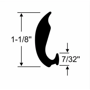 Window Edge Weatherstrip Black - Per Foot