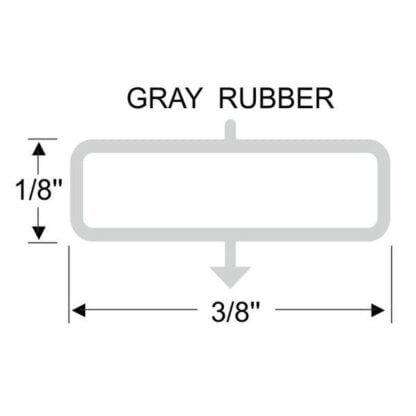 Hehr Jalousie Window D-Weatherstrip (Per FT)