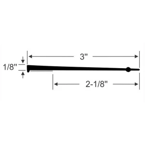 Wiper Seal Black 3" With Adhesive (Per Foot)