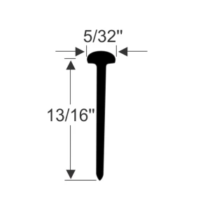 13/16" T-Rubber Seal - PER FT