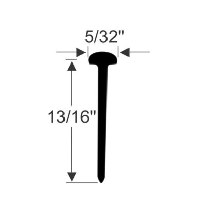 13/16" T-Rubber Seal - PER FT