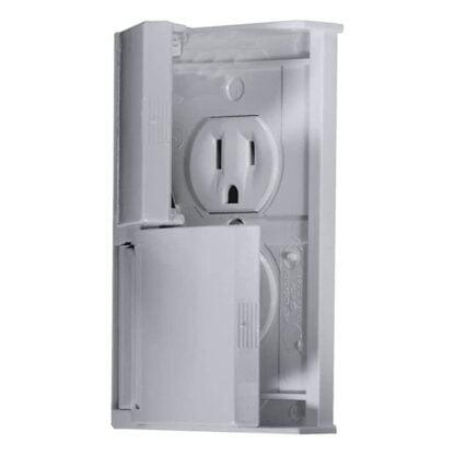 Gray Weatherproof Power Receptacle