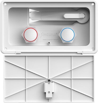 ITC Fontana Exterior Shower Box Kit Faucet with Shower Head - White