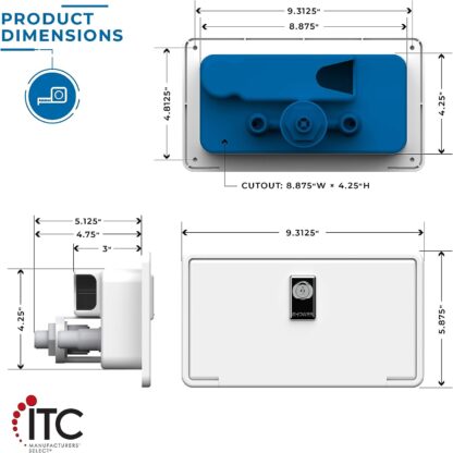 ITC Fontana Exterior Shower Box Kit Faucet with Shower Head - White - Image 3