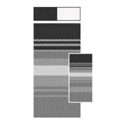 Awning Fabric 19' Carefree  - Black and Gray Stripes