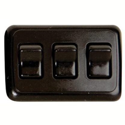 Triple Rocker Switch Black