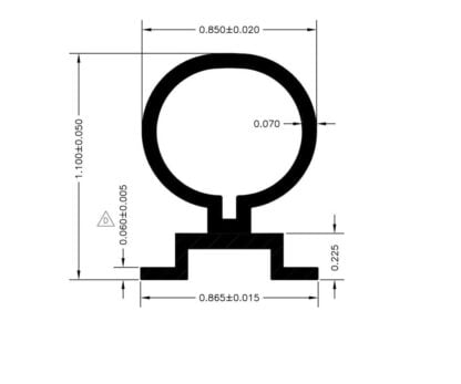 Small Outer Seal 3/4" X 1 1/10" X 30ft Length - Image 2