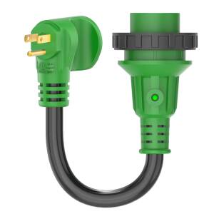 EDMONTON RV 15A Male to 30A Twist Dogbone Adapter