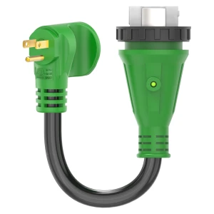 EDMONTON RV 15A Male to 50A Twist Dogbone Adapter