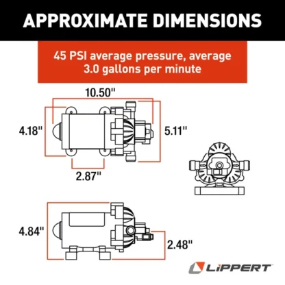 Lippert Flow Max™ RV Water Pump - 115V - Image 3