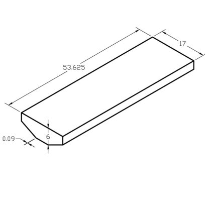 Clearance Fresh Water Tank 16.5GAL 54" x 17" x 6"