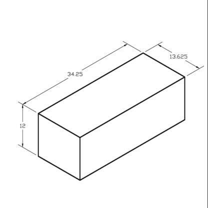 Clearance Fresh Water Tank 19GAL 34 1/4" x 13 5/8" x 12"