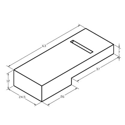 Clearance Fresh Water Tank 50GAL 63" x 26" x 12"