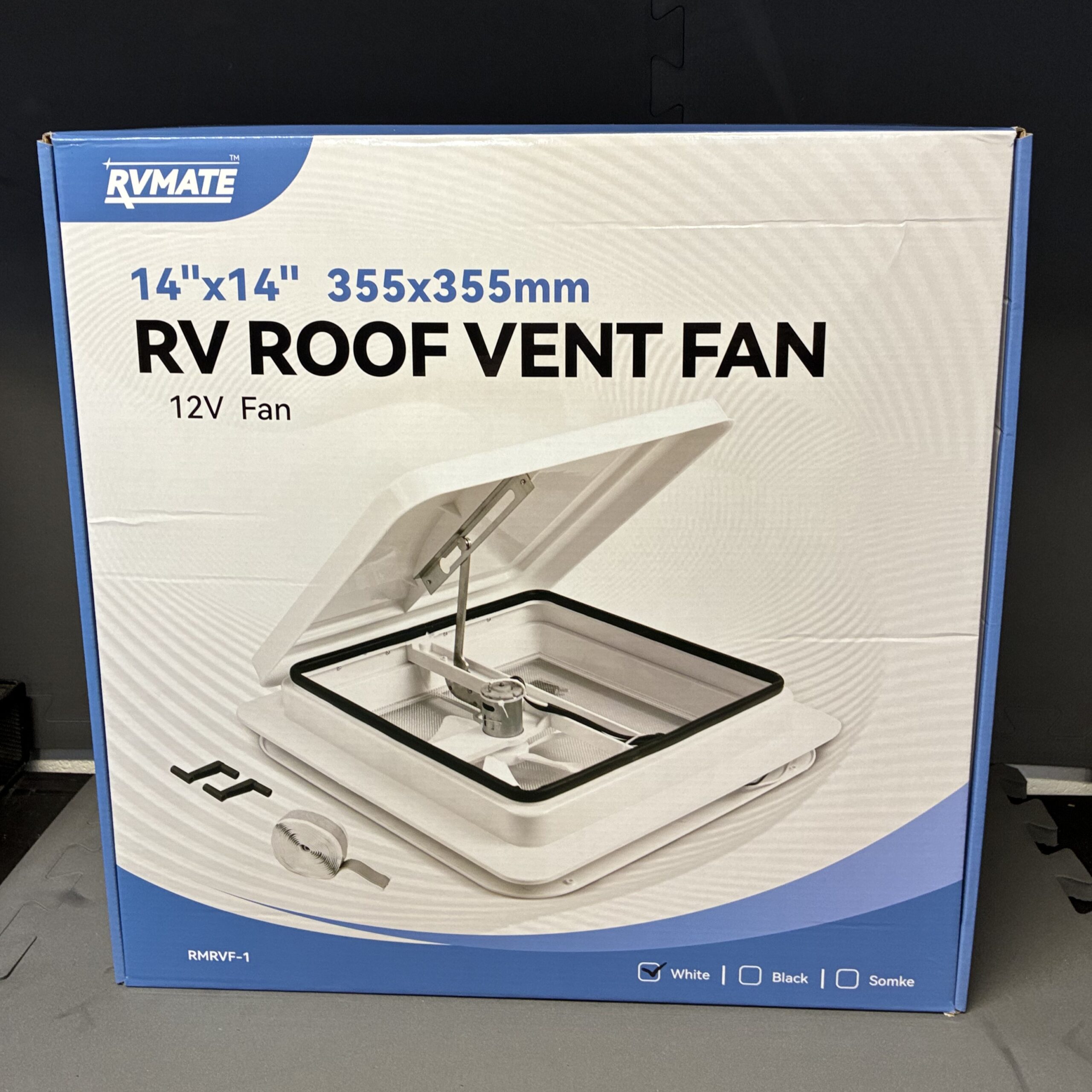 RoadReady 14 x 14 RV Roof Vent w/ 12V Fan - White - Image 4